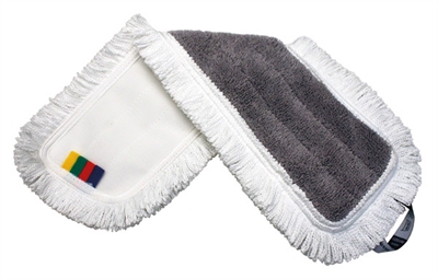 Premium mikrofibermoppe 30 cm grå m. hvid løkke