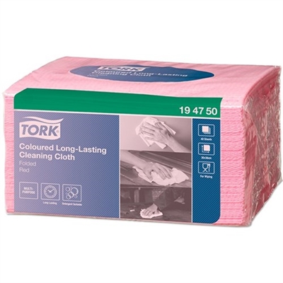 Tork rengøringsklud rød 40 stk