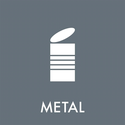 Piktogram 12x12cm grå  til metal selvklæ