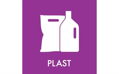 Piktogram 12x12  lilla  til hård plast