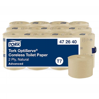Tork toiletpapir OptiServe uden hylse · 2-lags · 94,3 m · 24 ruller