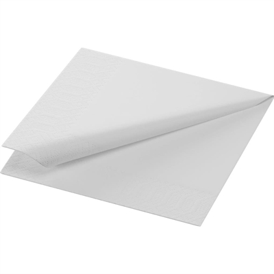 Kaffeserviet, 3-lags, 1/4 fold, 24x24cm, hvid - 2880 stk