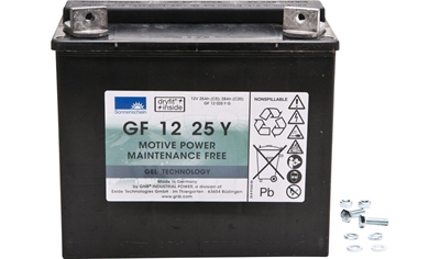 Batteri 12V - 25 amp. vedligeholdelsfrit
