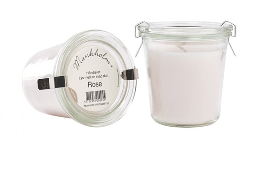 Munkholm Lys i glas Rose